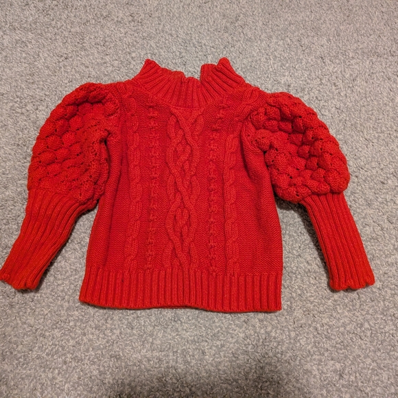 Red Cable Knit kid's Sweater - Picture 3 of 6